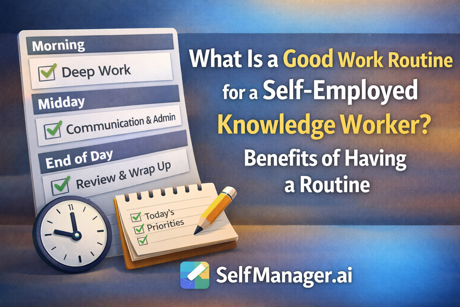 Good Work Routine for a Self-Employed Knowledge Worker