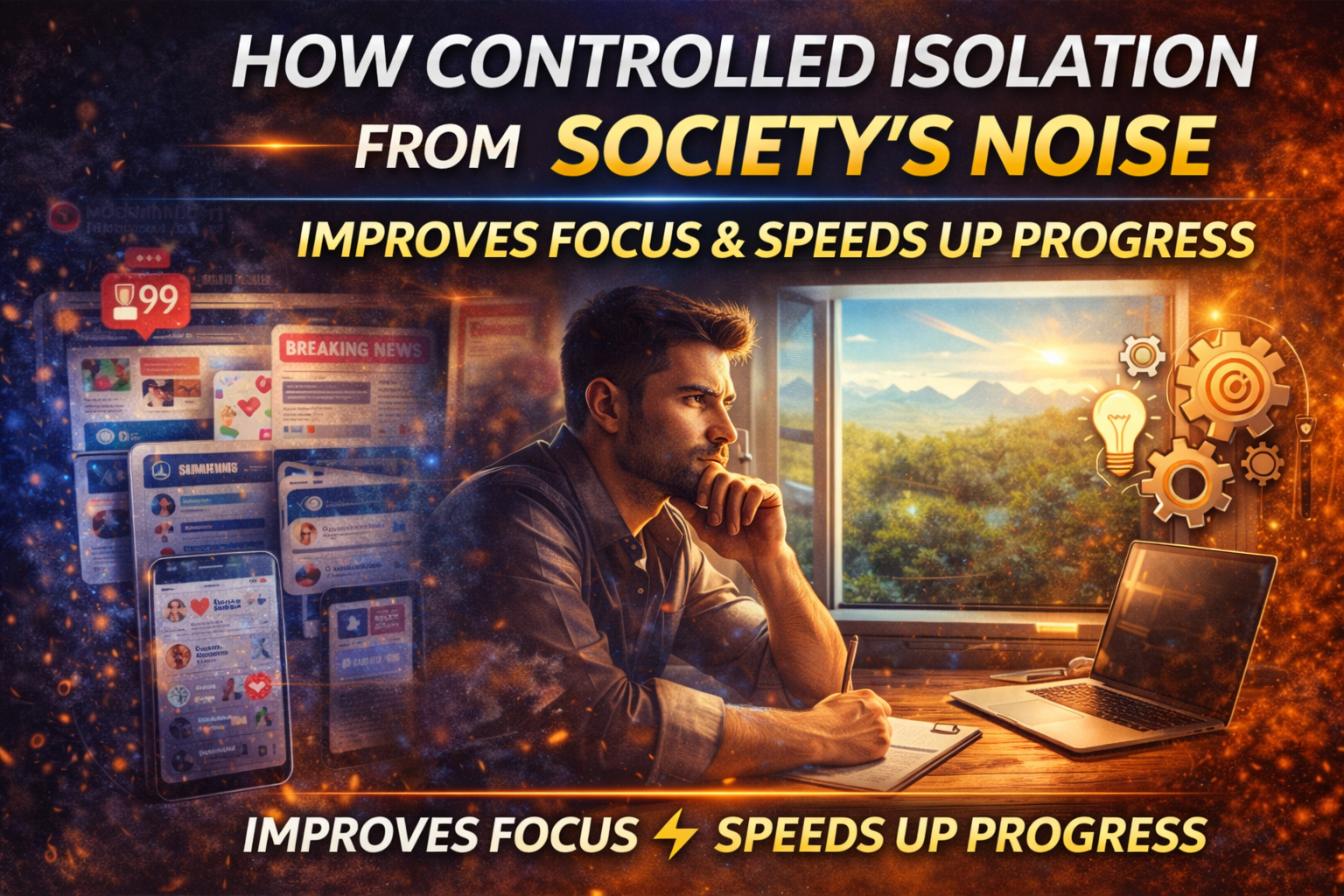 How Controlled Isolation From Society’s Noise Can Help You Build a Business or Learn a Mentally Tough Skill Faster