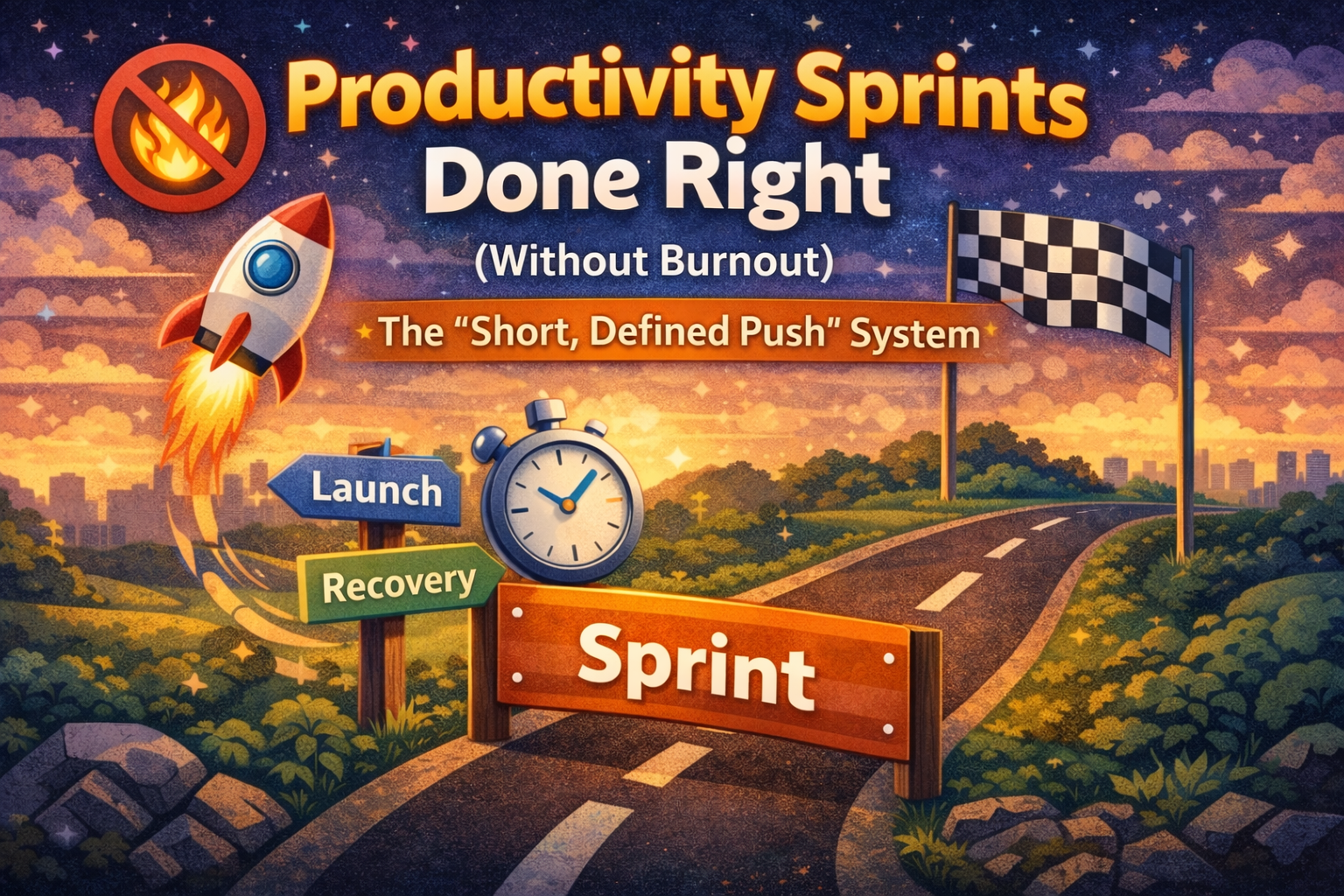 Productivity Sprints Done Right (Without Burnout): The Short, Defined Push System