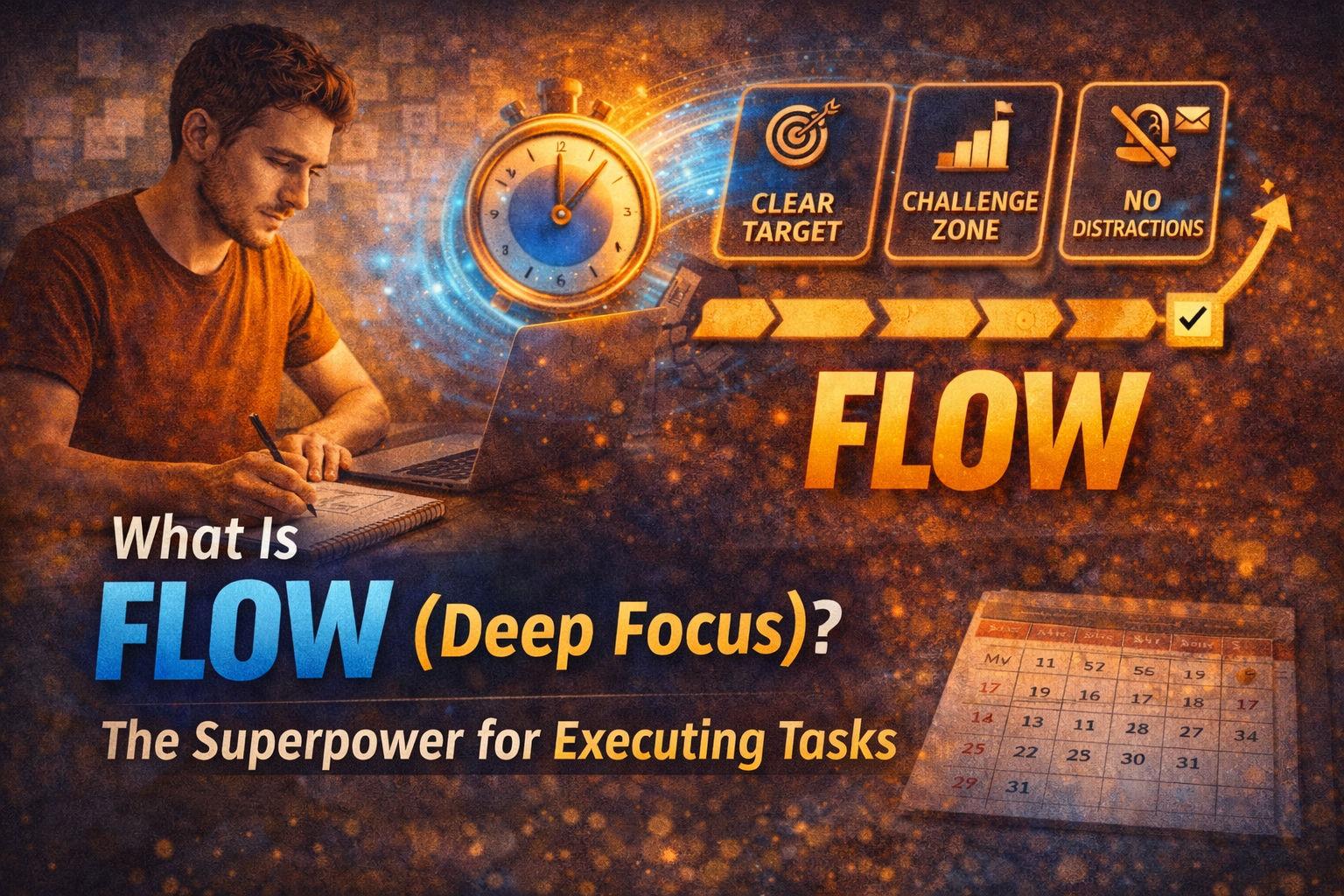 Deep focus flow state