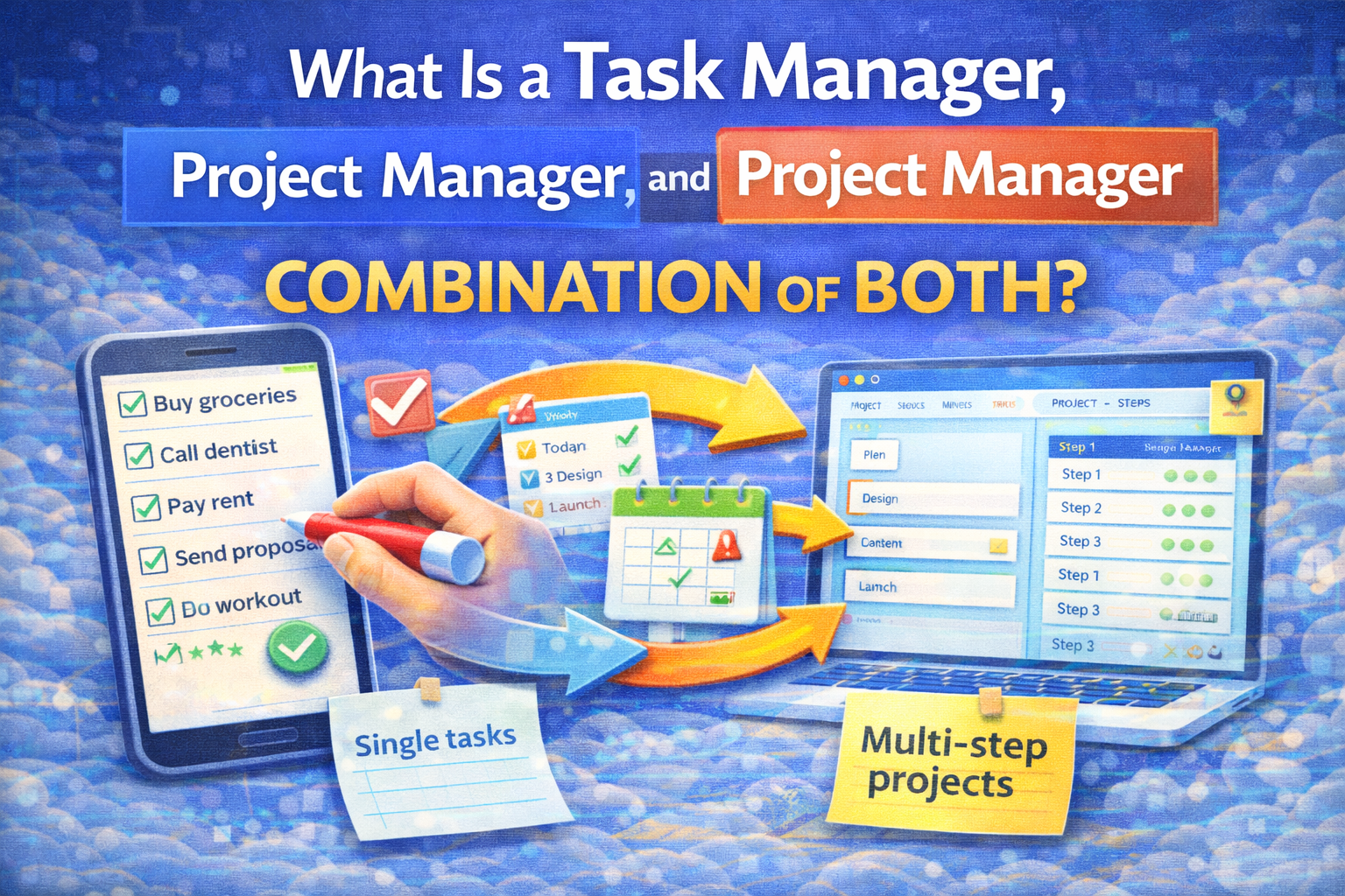 What Is a Task Manager, a Project Manager, and a Combination of Both?