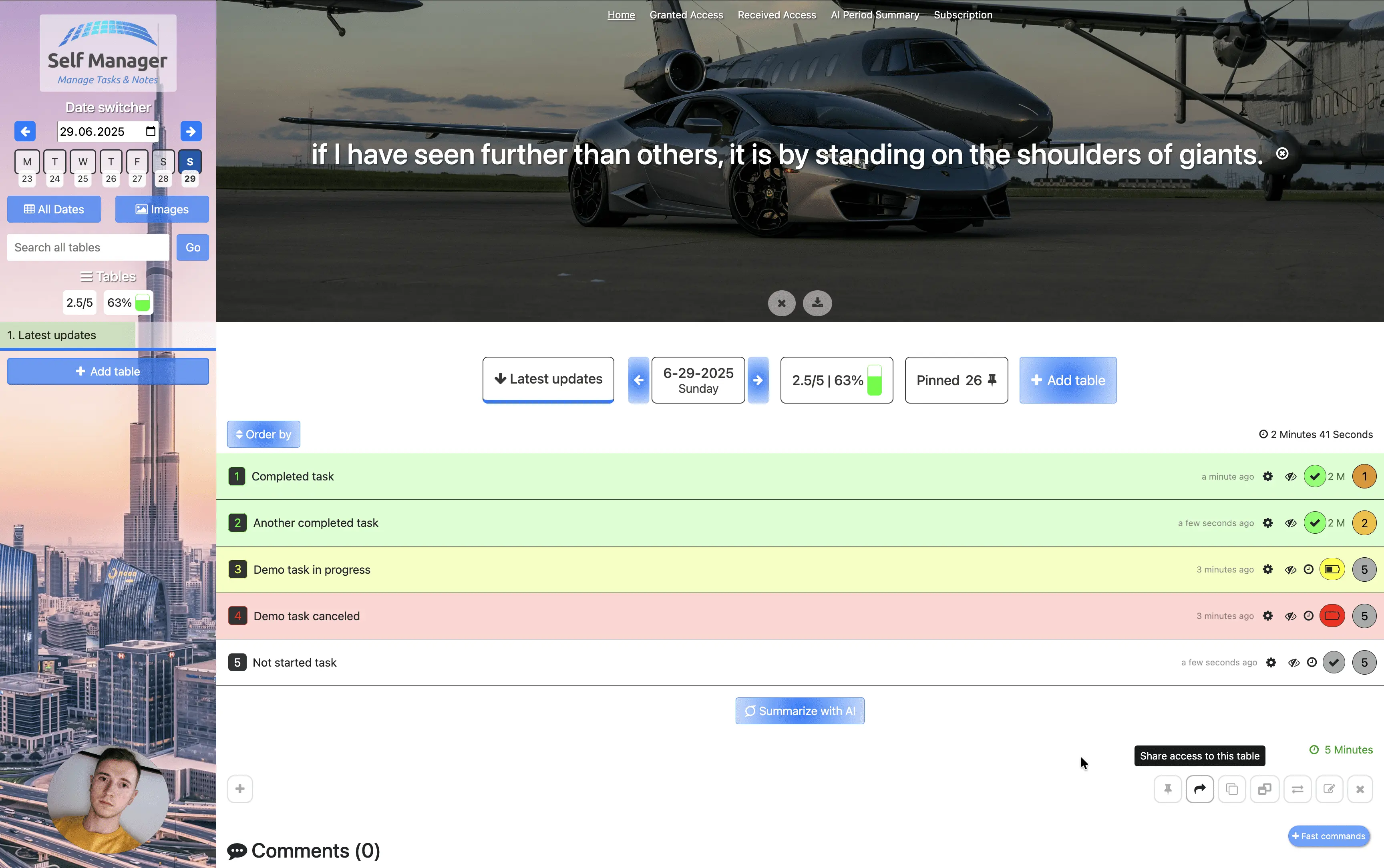 What unique features set SelfManager.ai apart from other task management tools?